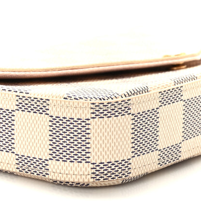 Louis Vuitton Damier Azur Pochette Felicie Chain Wallet Rose Ballerine 8 of 10