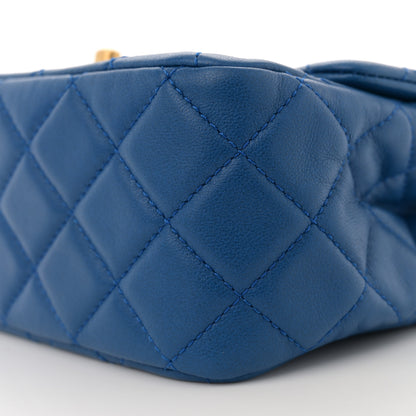 Chanel Lambskin Quilted Mini Pearl Crush Flap Blue 10 of 11