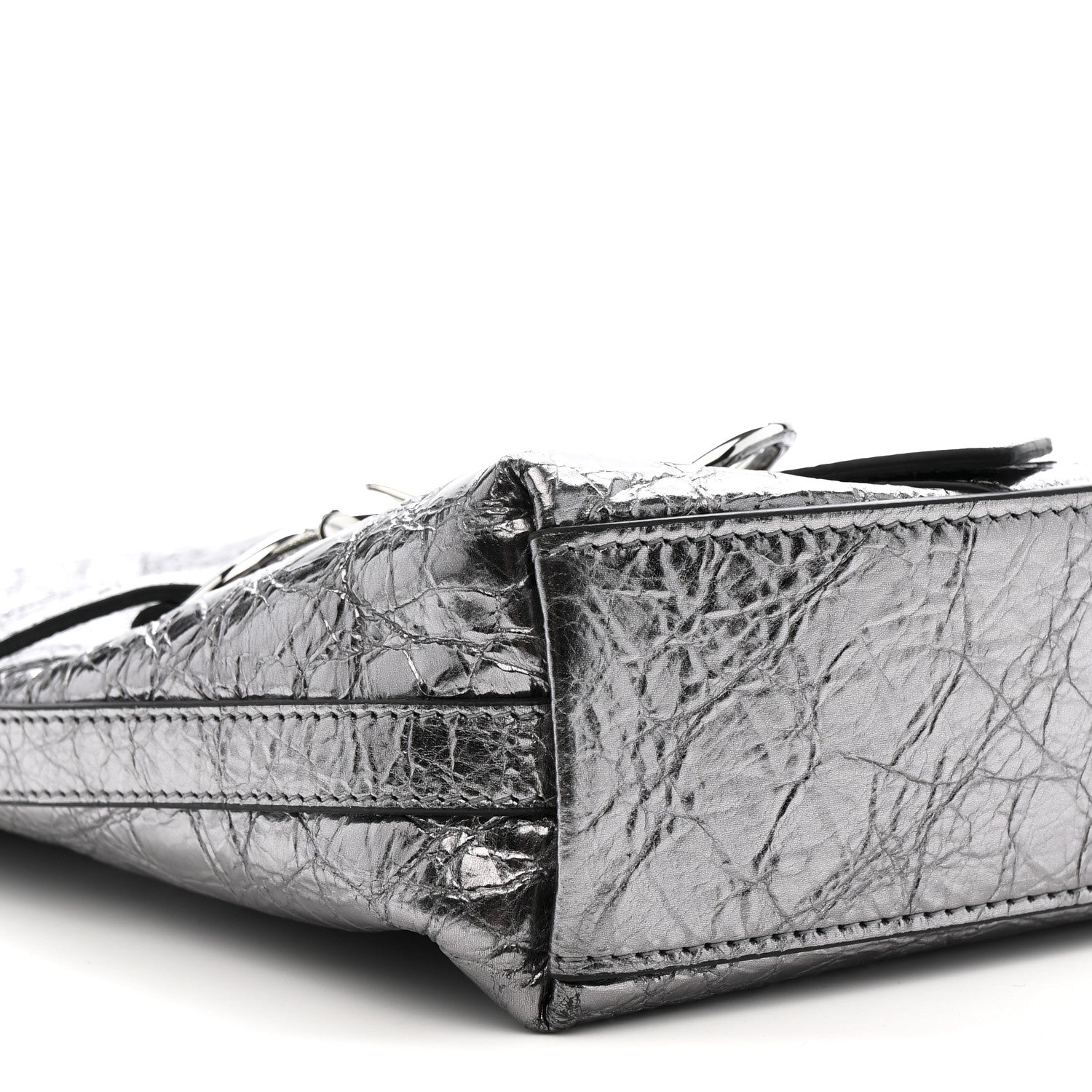 Givenchy Metallic Calfskin Small Voyou Bag Silver 9 of 10