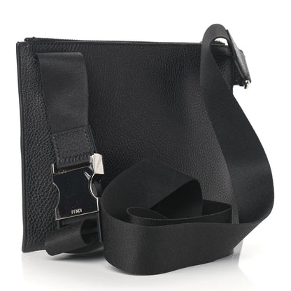 Fendi Cuoio Romano Selleria Fendi Stamp Patch Messenger Black Grigio 3 of 9