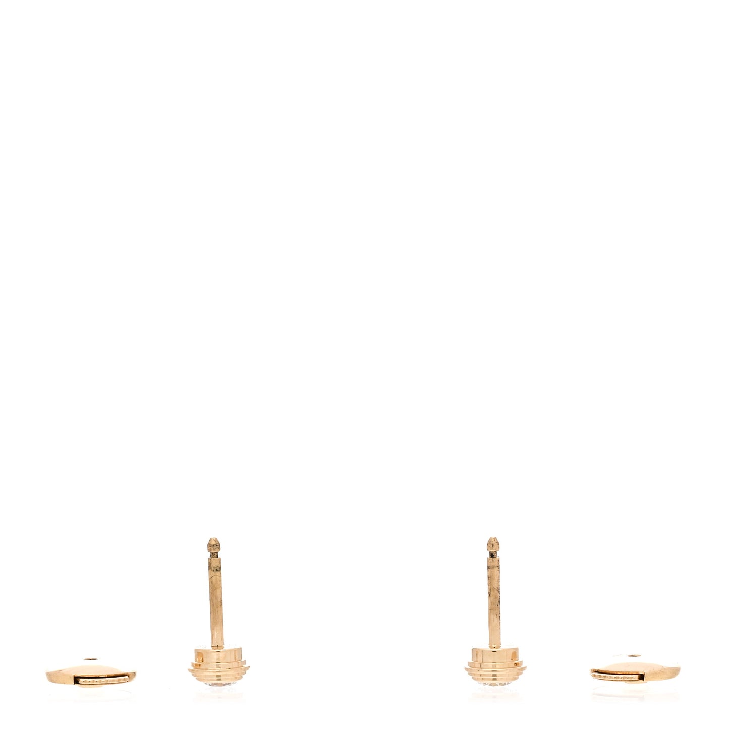 18K Yellow Gold Diamond MM D'Amour Earrings