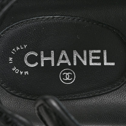 Chanel Lambskin Quilted Velcro Dad Sandals 39 So Black 7 of 9