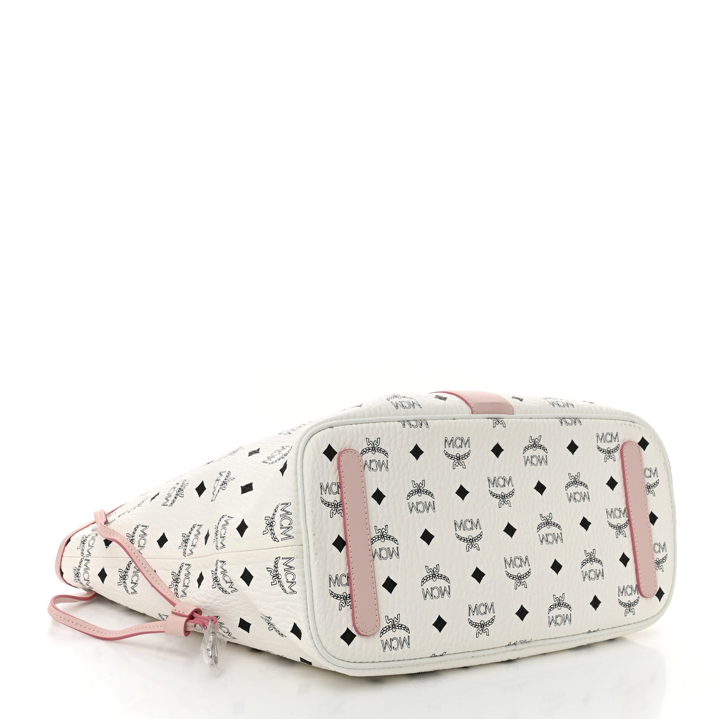 Visetos Medium Liz Reversible Shopper Tote White Soft Pink