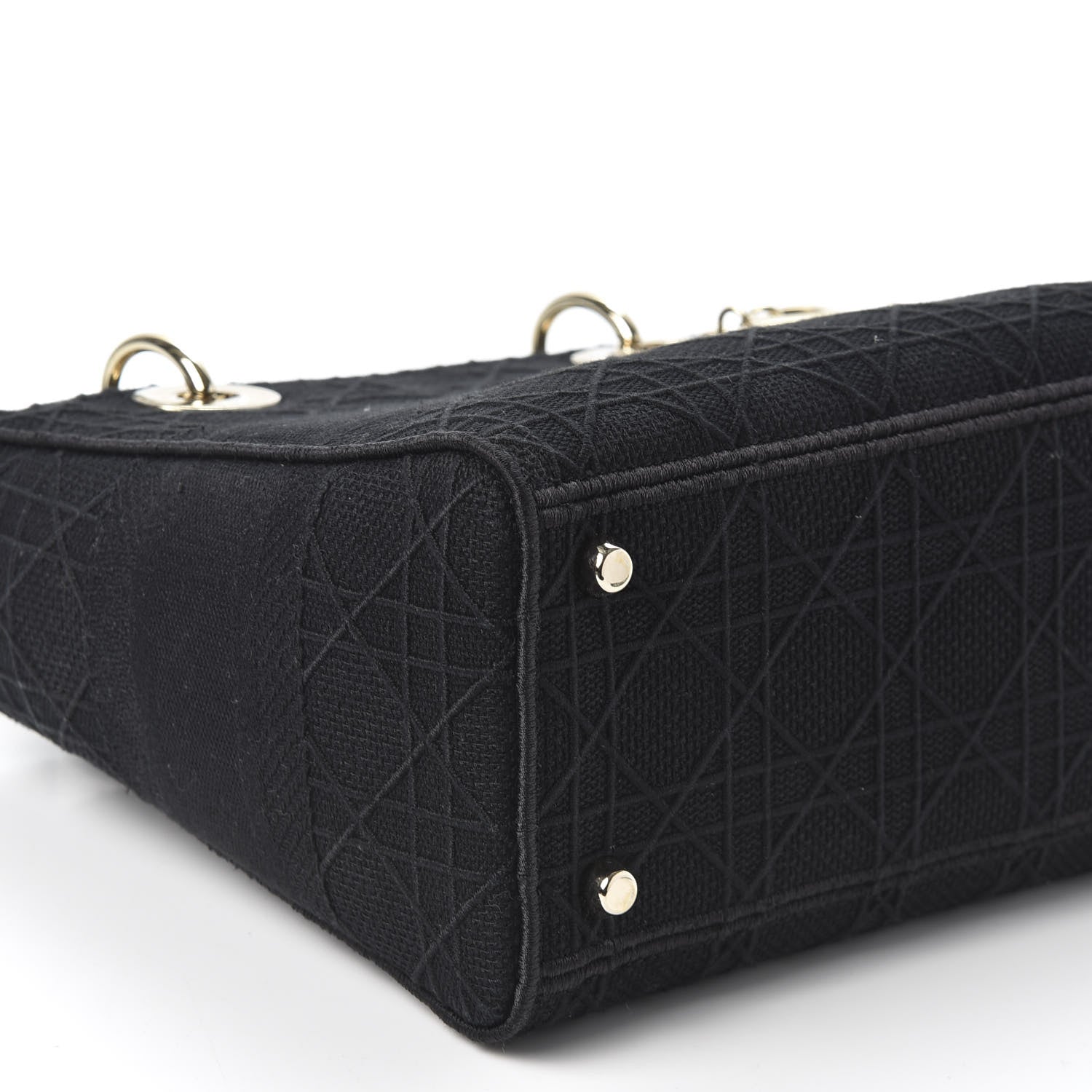 Christian Dior Canvas Cannage Medium Lady D-Lite Black 5 of 8