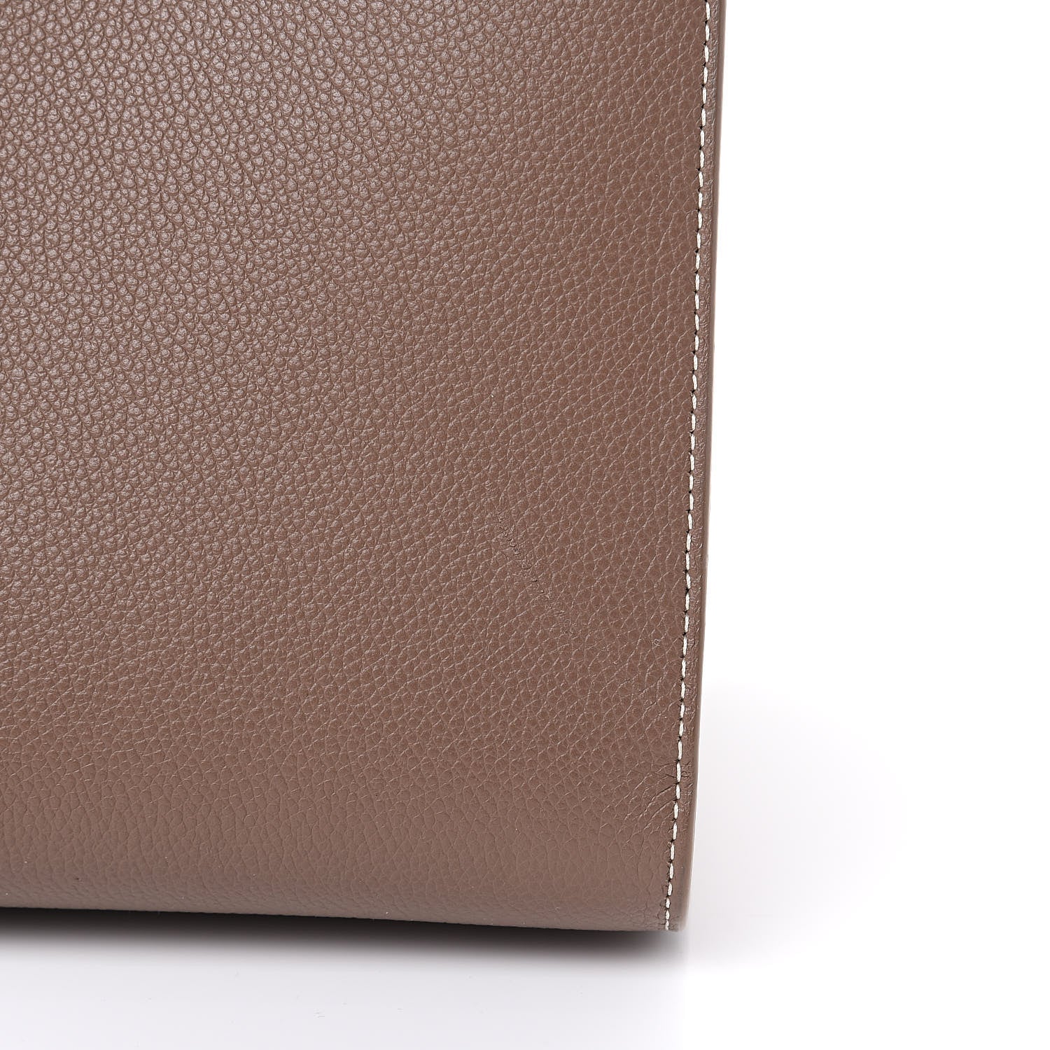 Saint Laurent Grained Calfskin Topstitch Small Classic Sac De Jour Taupe 12 of 14