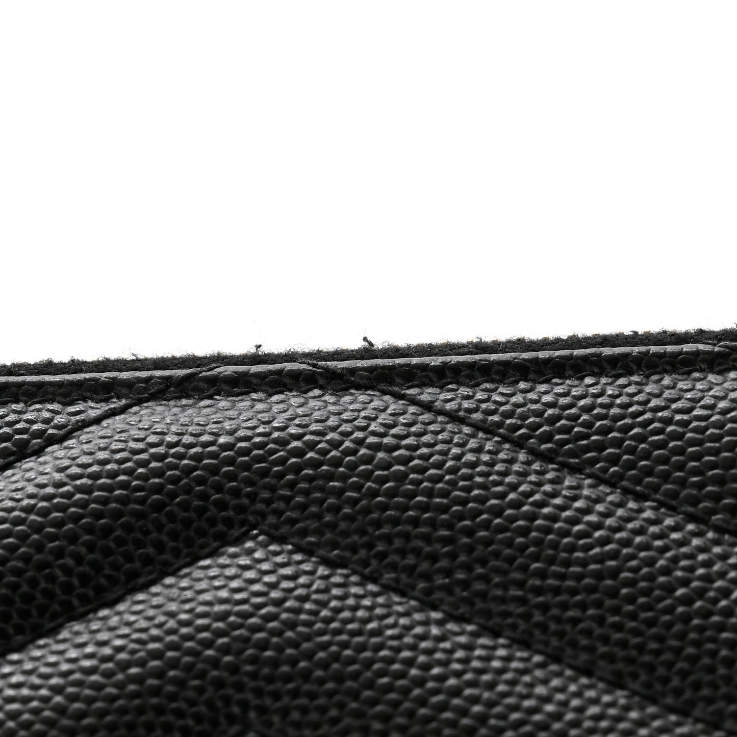 Grain De Poudre Matelasse Chevron Monogram Compact Zip Around Wallet Black