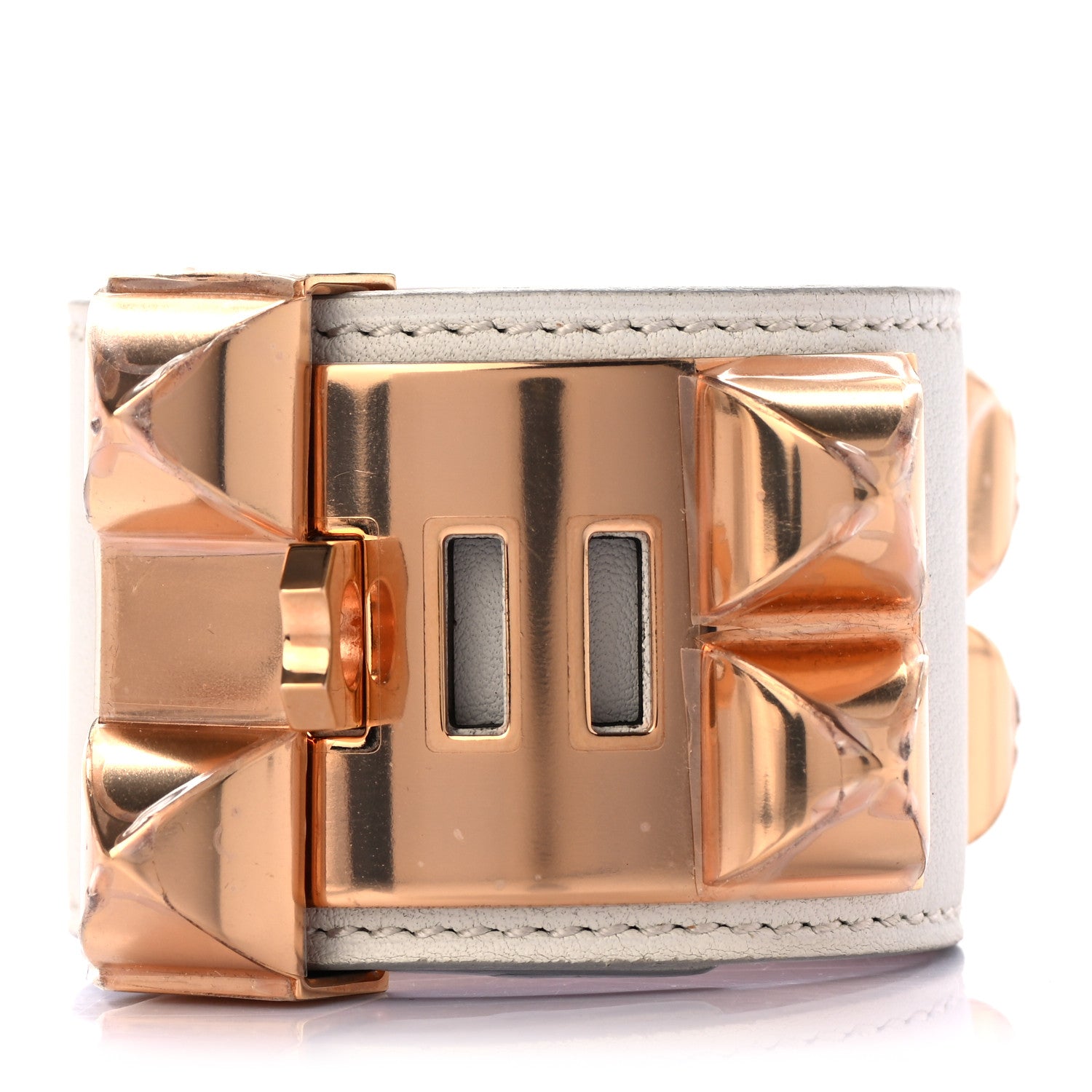 Hermes Swift Collier de Chien CDC Bracelet T1 Craie 3 of 6