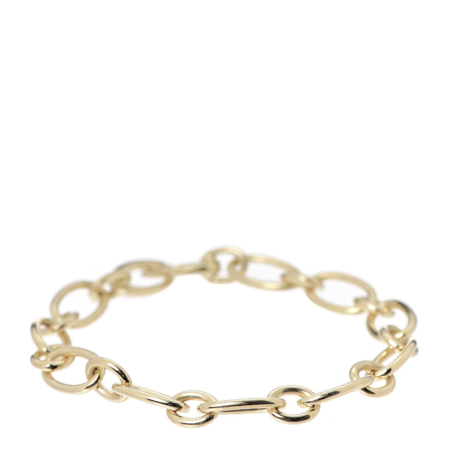 Tiffany 18K Yellow Gold Clasping Oval Link Bracelet 1 of 5