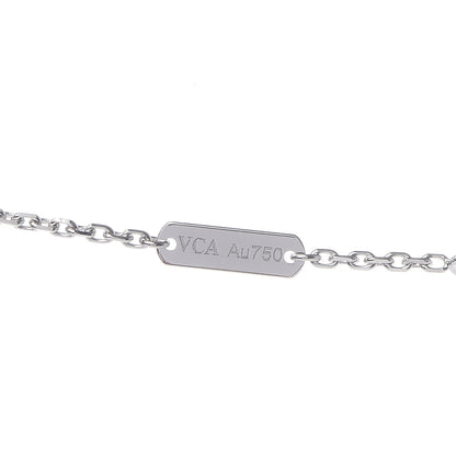 Van Cleef & Arpels 18K White Gold Chalcedony Vintage Alhambra Pendant Necklace 6 of 7