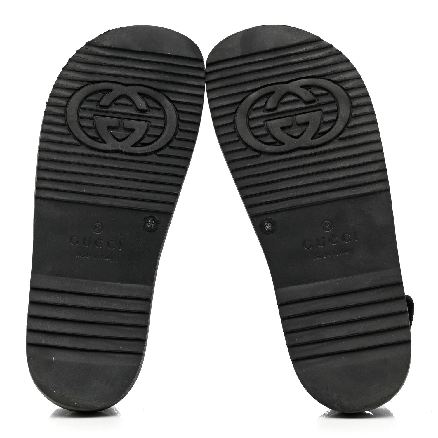 Gucci Tela Retino Kid Scamosciato Crystal GG Monogram Womens Dad Sandals 39 Black 5 of 6
