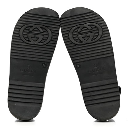 Gucci Tela Retino Kid Scamosciato Crystal GG Monogram Womens Dad Sandals 39 Black 5 of 6
