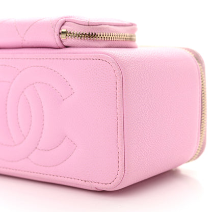 Chanel Caviar Quilted Top Handle Pocket Vanity Case Lilac 10 of 13