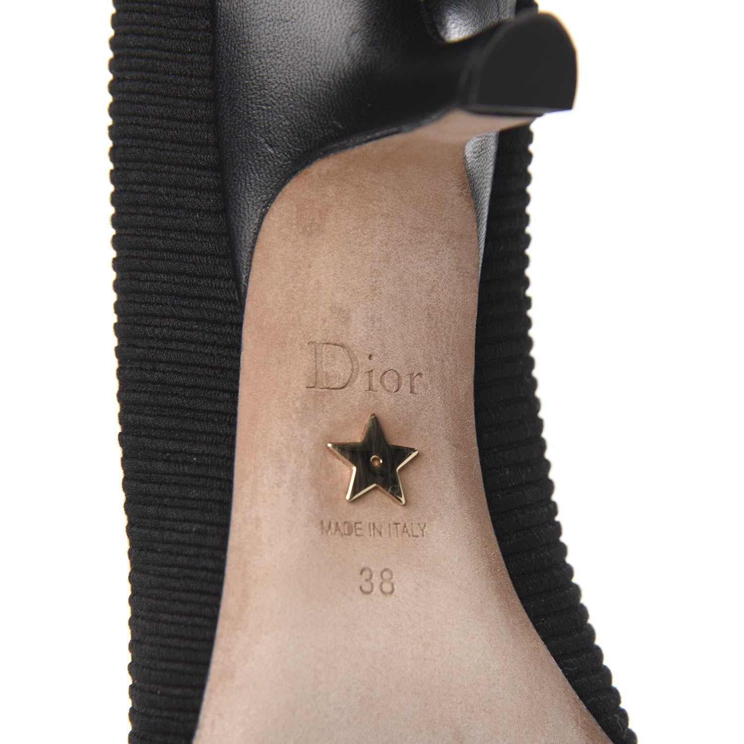 Christian Dior Technical Canvas Ribbon Embroidered J'Adior 65mm Pumps 38 Black 6 of 8
