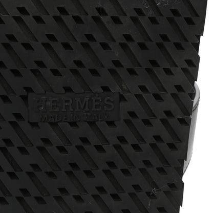 Hermes Calfskin Mens Chypre Sandals 44.5 Black 7 of 10