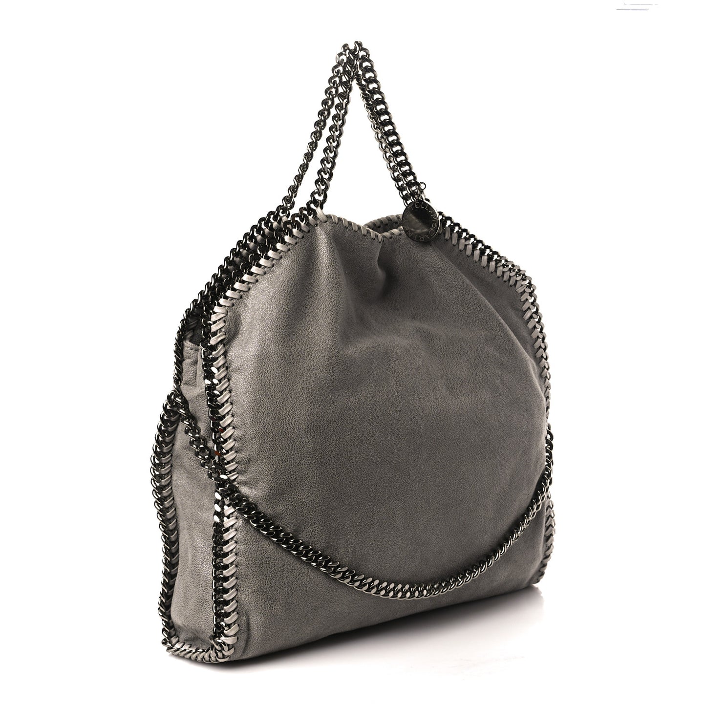 Shaggy Deer Falabella Fold Over Tote Grey