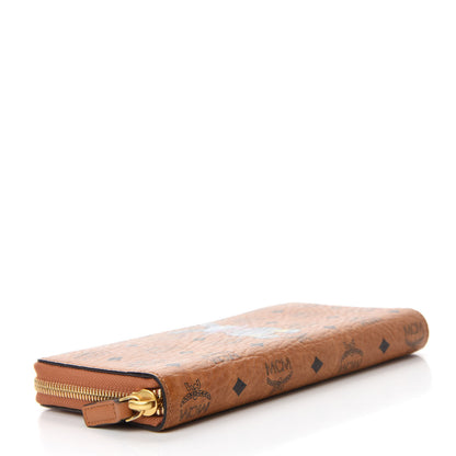 MCM Visetos Rabbit Zip Around Large Wallet Cognac 4 of 7