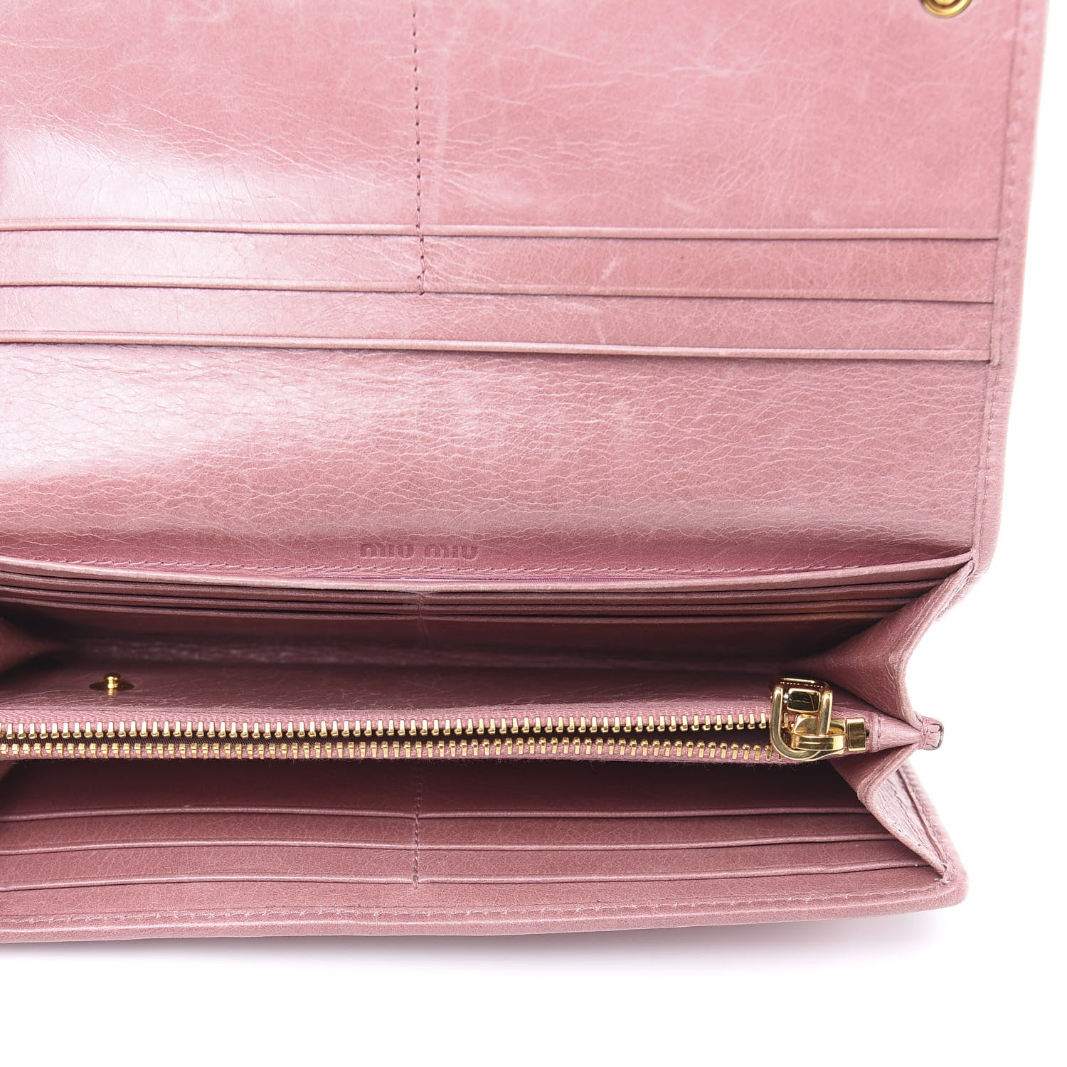 Miu Miu Nappa Matelasse Flap Wallet Rosa 6 of 13