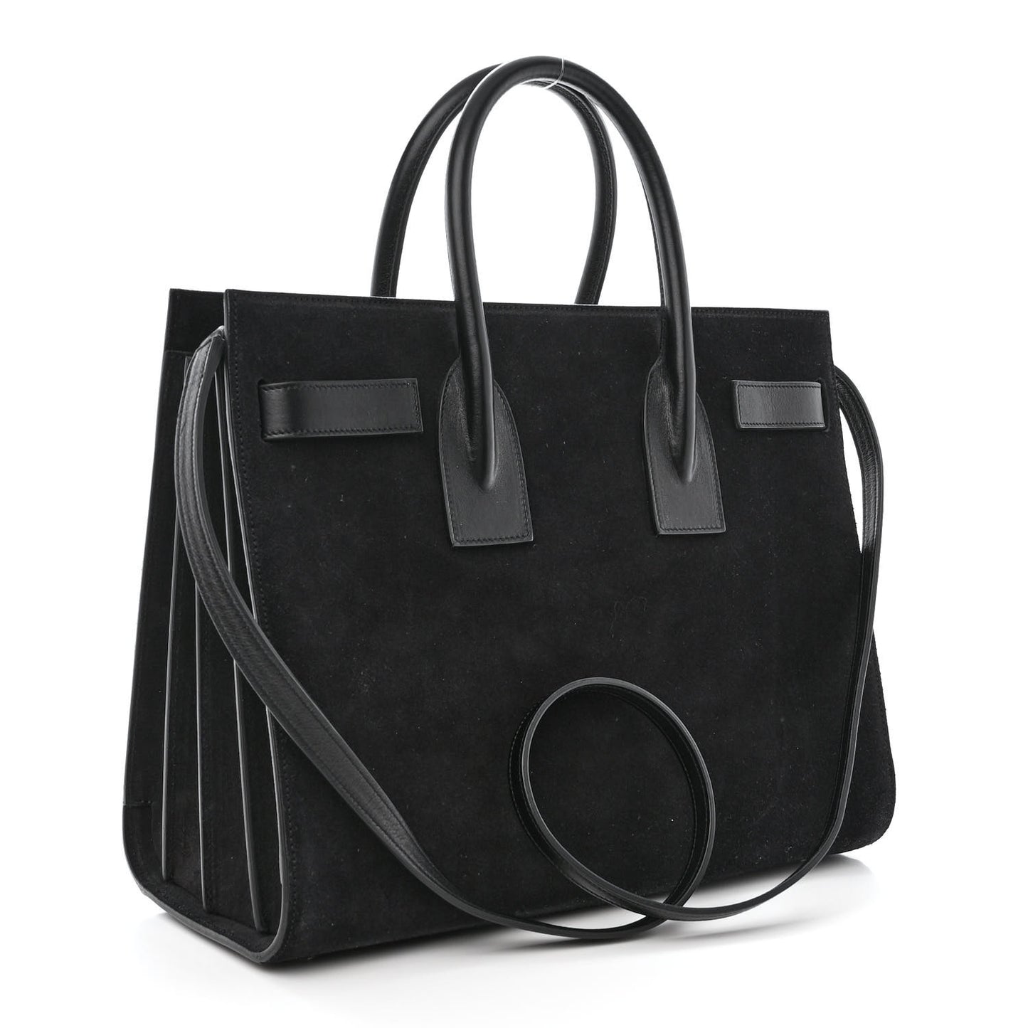 Suede Calfskin Small Sac De Jour Black