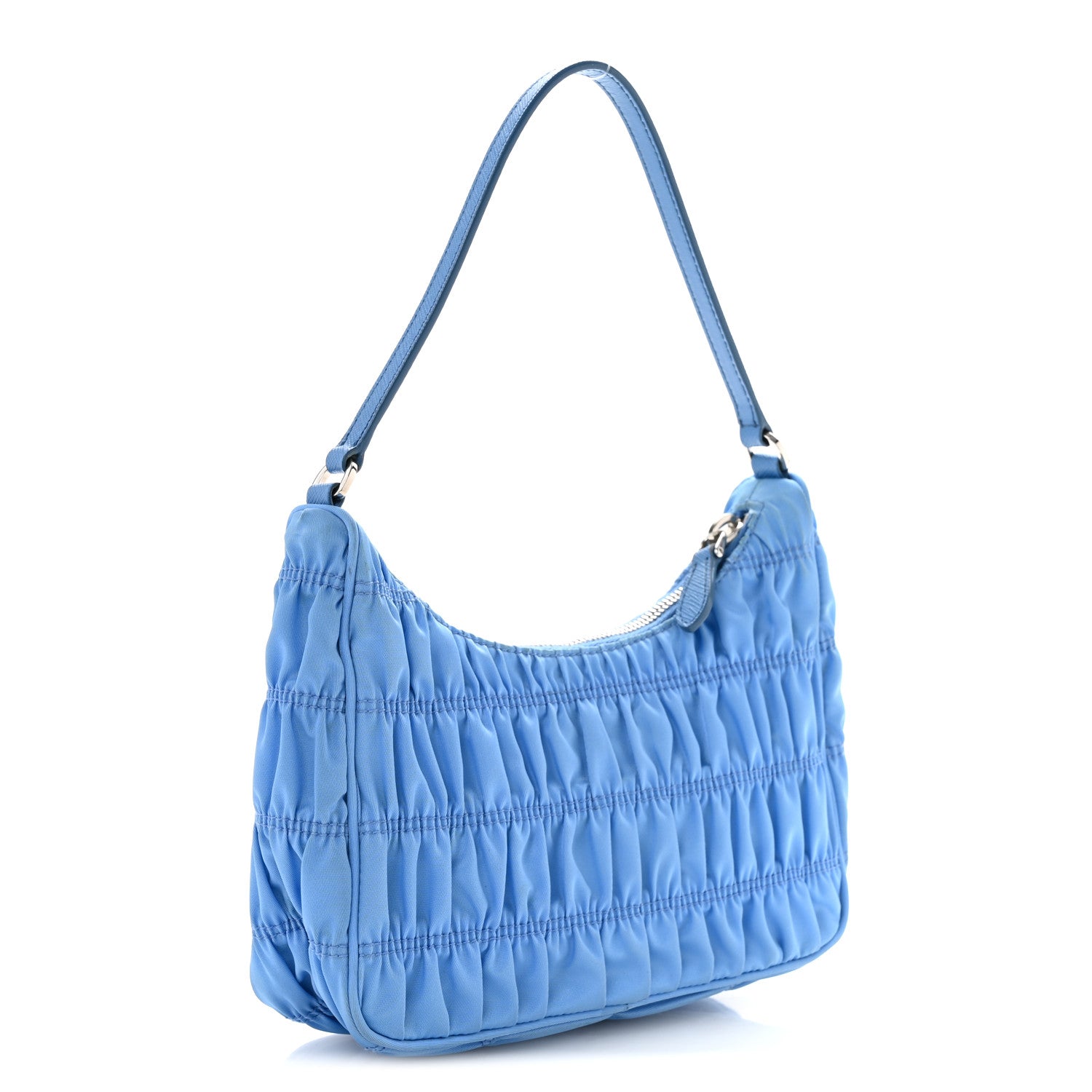 Prada Tessuto Nylon Gaufre Shoulder Bag Pervinca 3 of 11