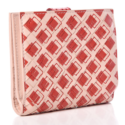 Bottega Veneta Nappa Ayers Cravatteria Motif Intrecciato Mini Wallet Petale Vesuvio 3 of 7