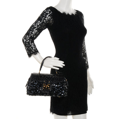 Louis Vuitton Damier Alligator Sequin Virtuose Carrousel Black 2 of 8