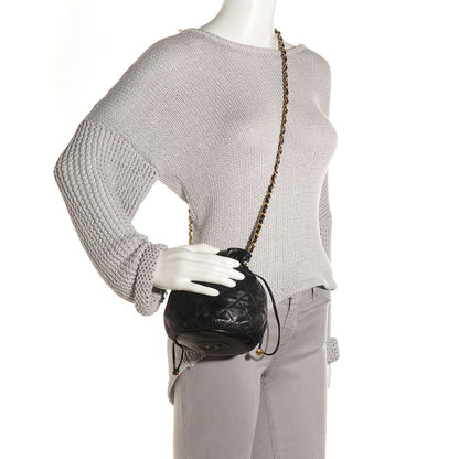 Chanel Lambskin Drawstring Pouch Bag Black 2 of 8