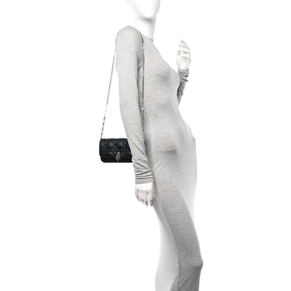 Christian Dior Lambskin Cannage Dior Talk Phone Pouch Black 2 of 10