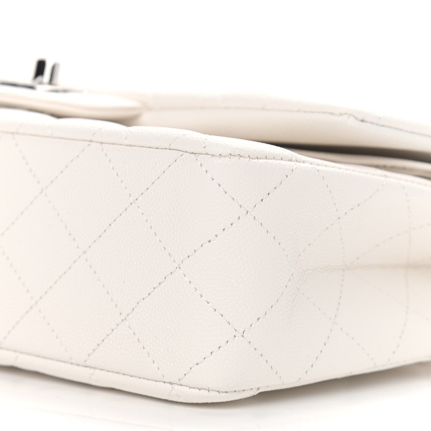 Chanel Caviar Quilted Medium Double Flap White 9 of 9