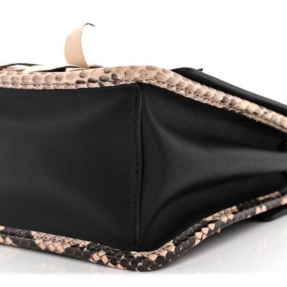 Fendi Vitello Century Snakeskin F is Fendi Flower Burst FF Small Kan I Shoulder Bag Black Beige 10 of 13