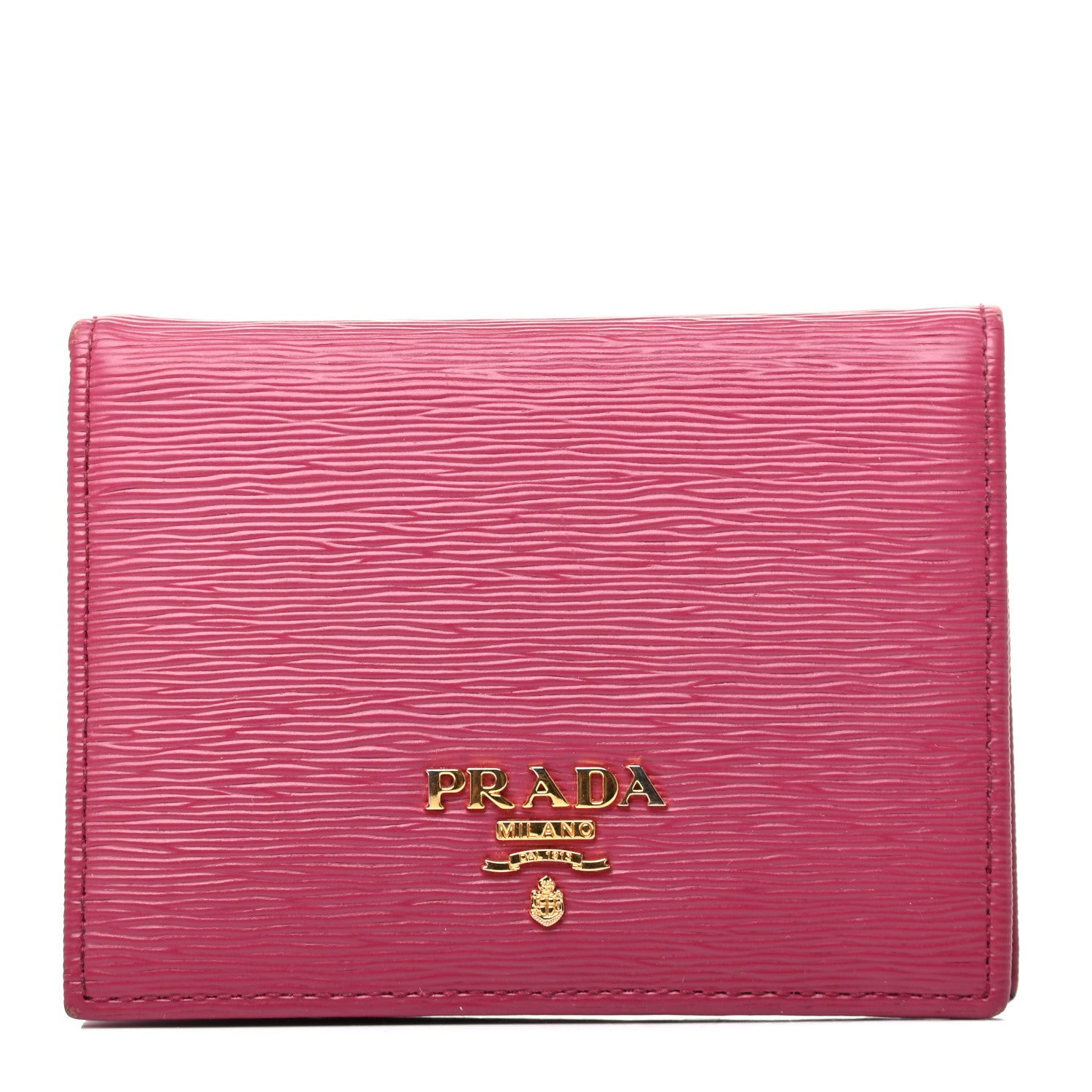 Prada Vitello Move Bi-Fold Wallet Ibisco 1 of 8