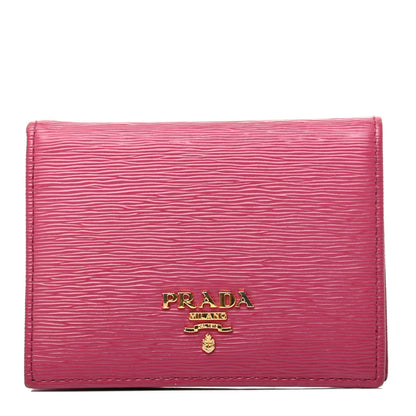 Prada Vitello Move Bi-Fold Wallet Ibisco 1 of 8