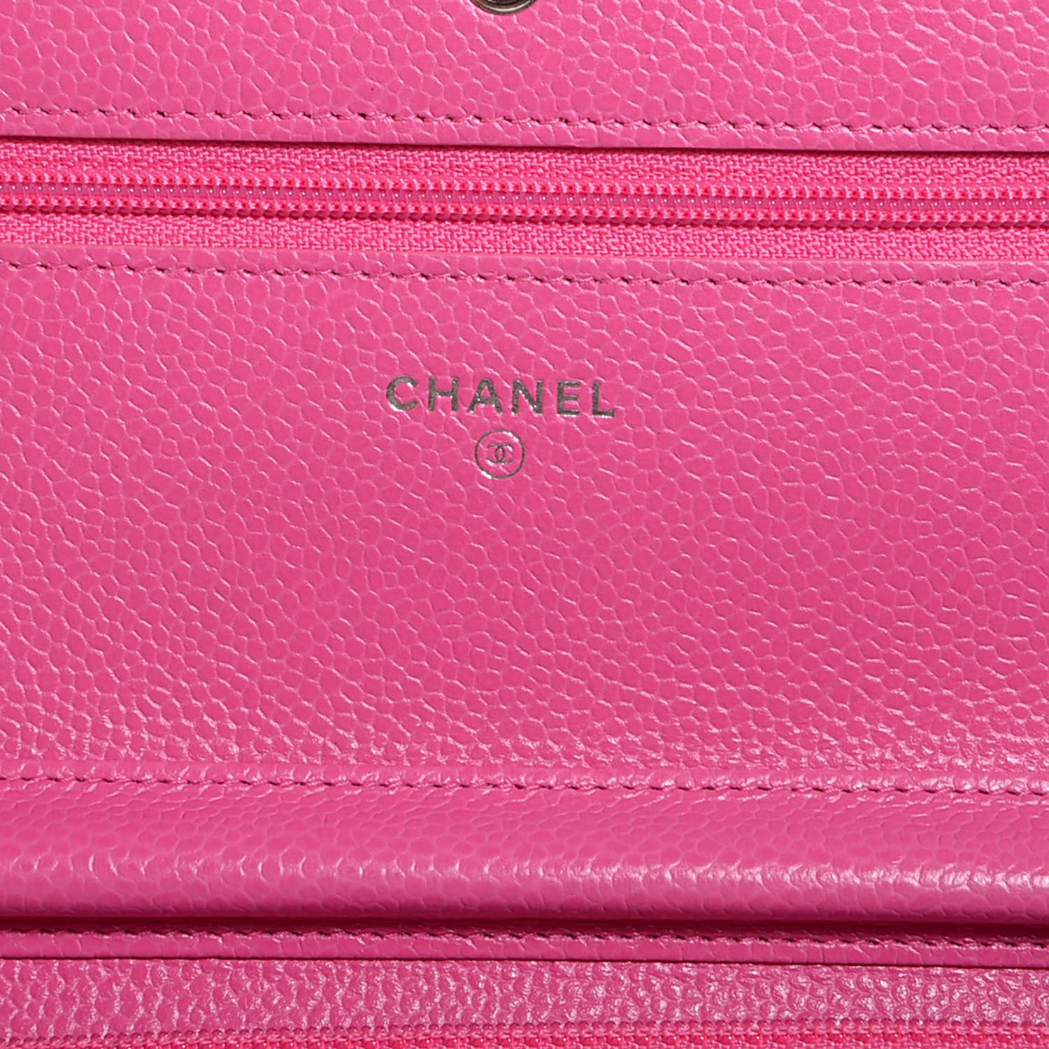 Chanel Caviar Quilted Wallet On Chain WOC Dark Pink 7 of 9