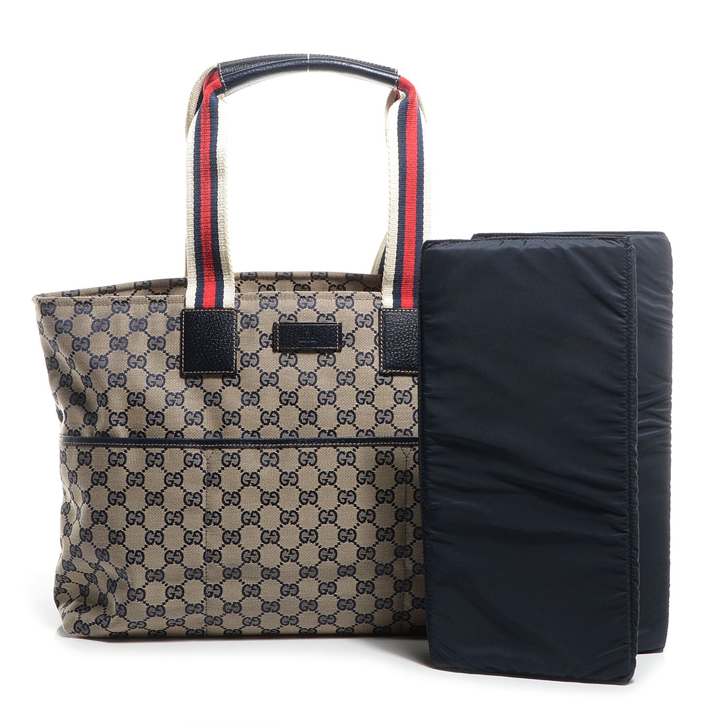 Monogram Web Large Diaper Tote Navy