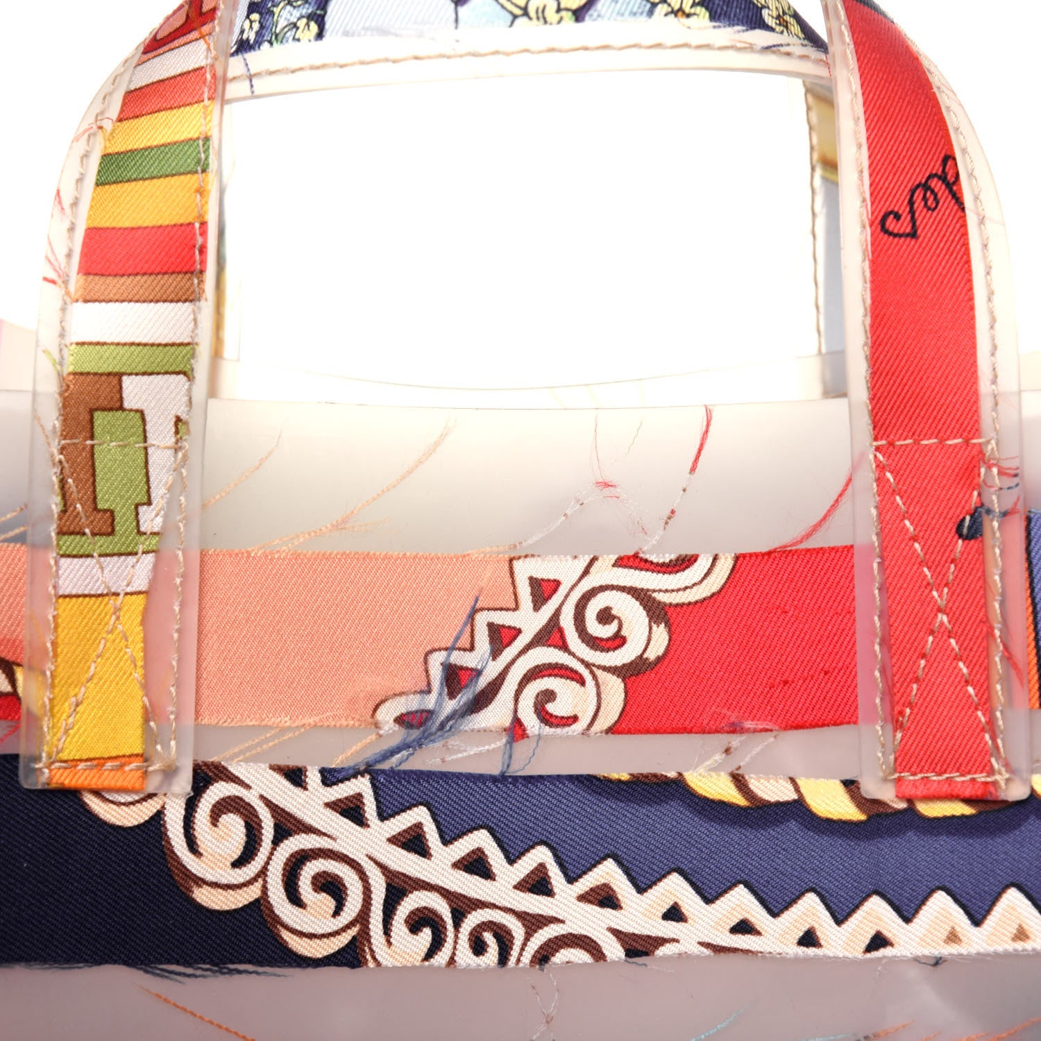 Hermes Rubber Silk Louvre Musuem Tote Multicolor 19 of 20