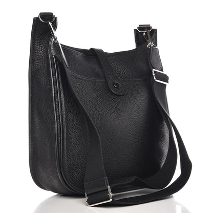 Hermes Taurillon Clemence Evelyne III GM Black 3 of 10