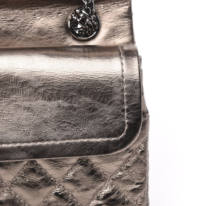 Chanel Metallic Aged Calfskin 2.55 Reissue 225 Flap Dark Silver 10 of 12