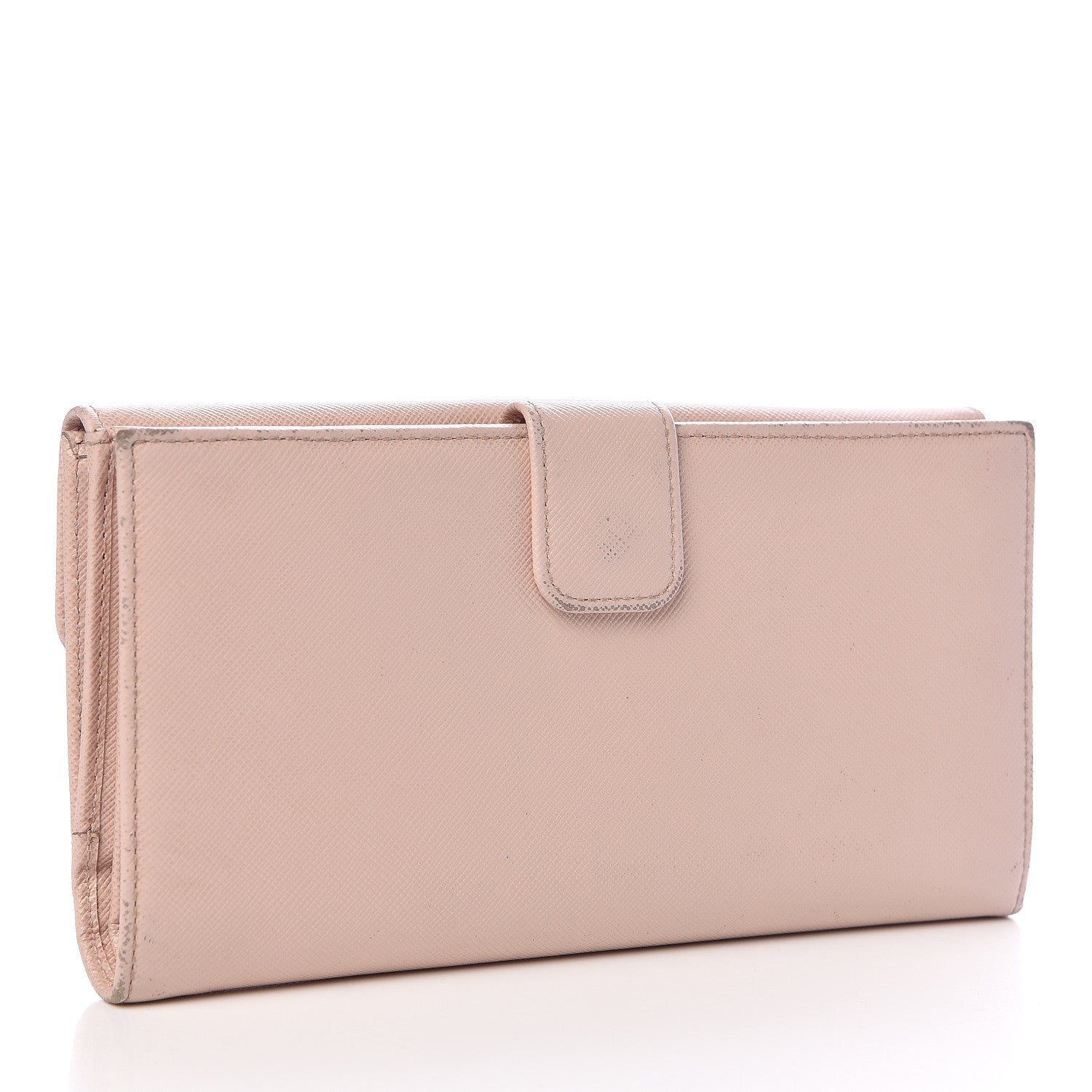 Prada Saffiano Metal Continental Flap Wallet Cipria 3 of 13
