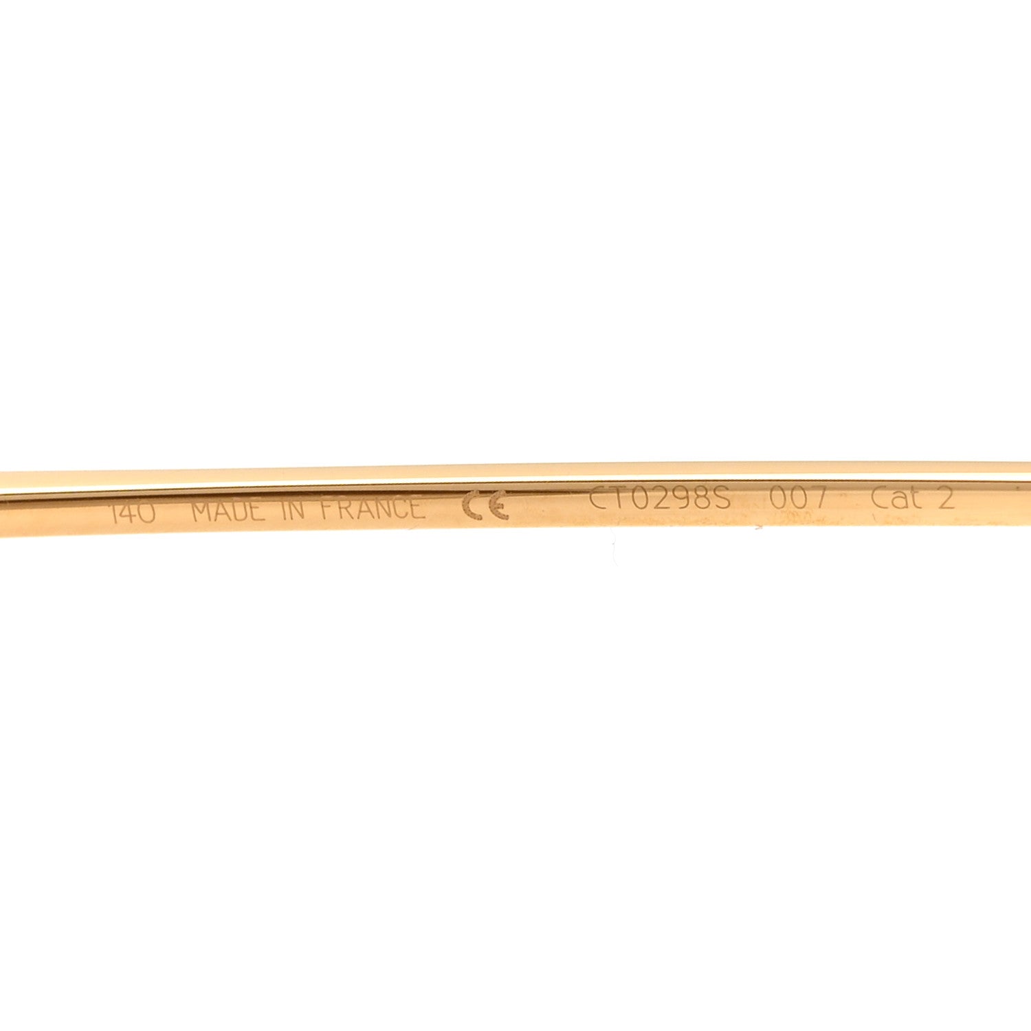 Cartier Santos Aviator Sunglasses CT0298S Gold 6 of 9