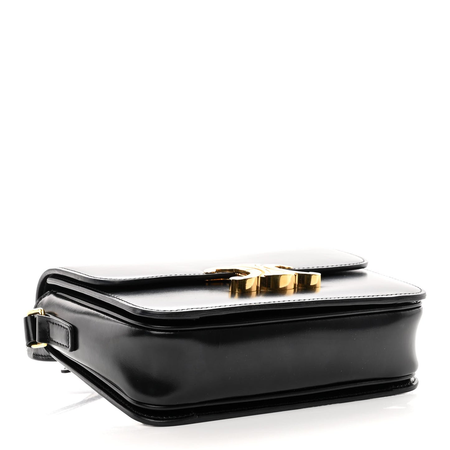 Shiny Calfskin Small Triomphe Black