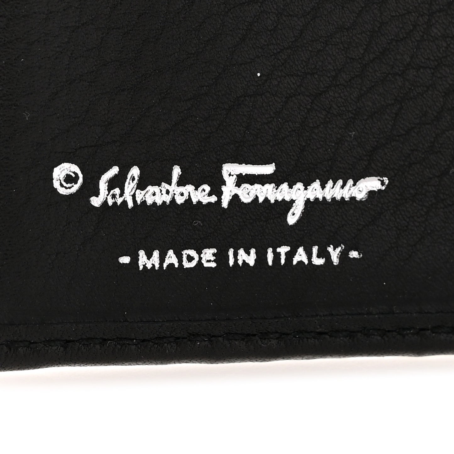 Calfskin Gancini French Wallet Black