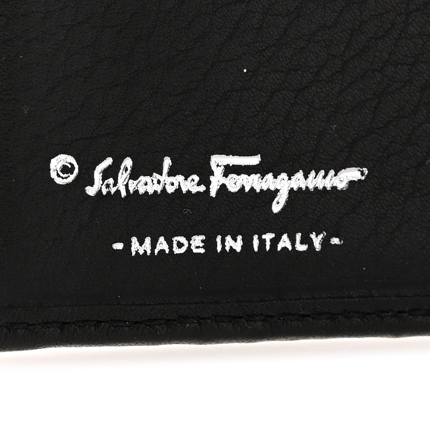 Salvatore Ferragamo Calfskin Gancini French Wallet Black 6 of 12