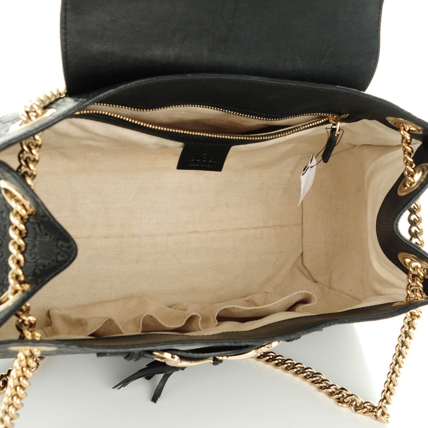 Guccissima Large Emily Chain Shoulder Bag Black