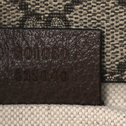 Gucci GG Supreme Monogram Web Small Neo Vintage Double Flap Messenger Bag Beige New Acero 7 of 11