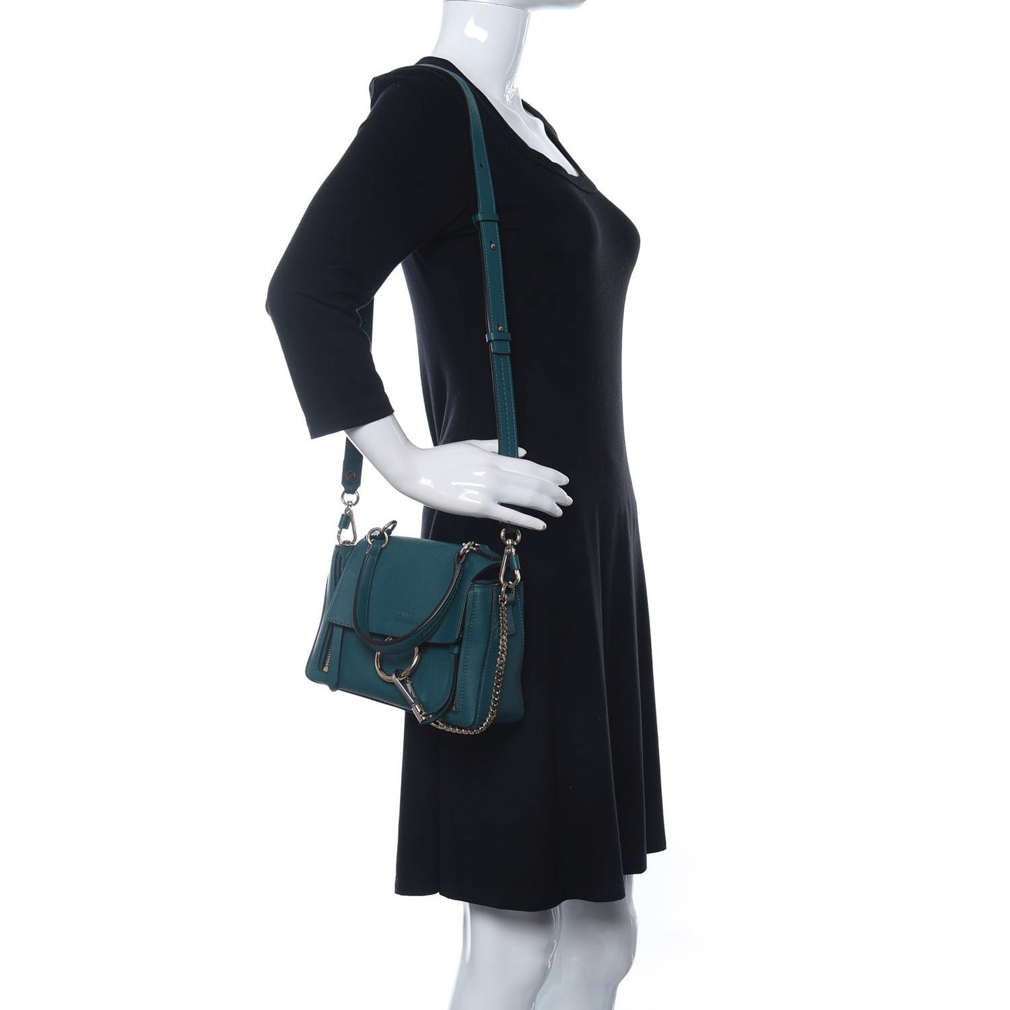 Calfskin Mini Faye Day Shoulder Bag Navy Ink
