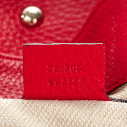 Gucci Pebbled Calfskin Large Soho Shoulder Bag Red 7 of 7