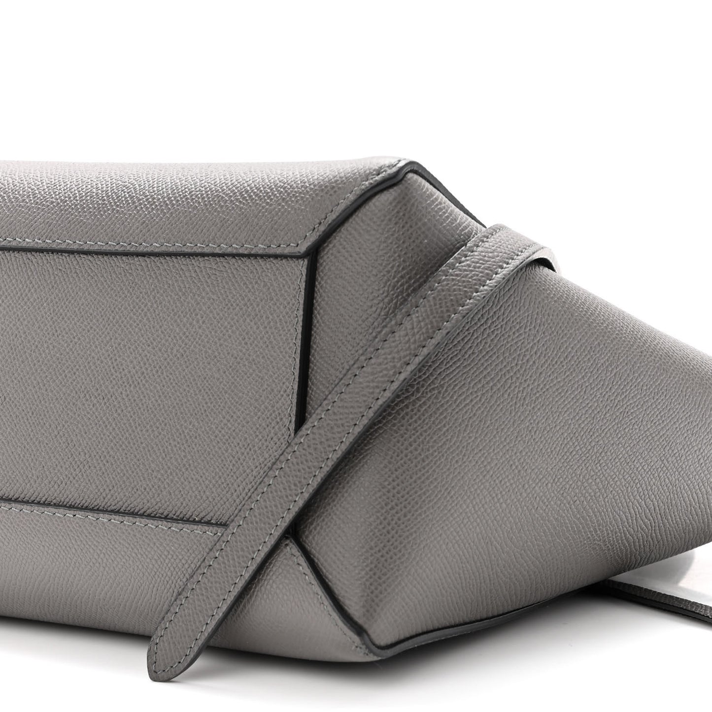 Grained Calfskin Micro Belt Bag Grey