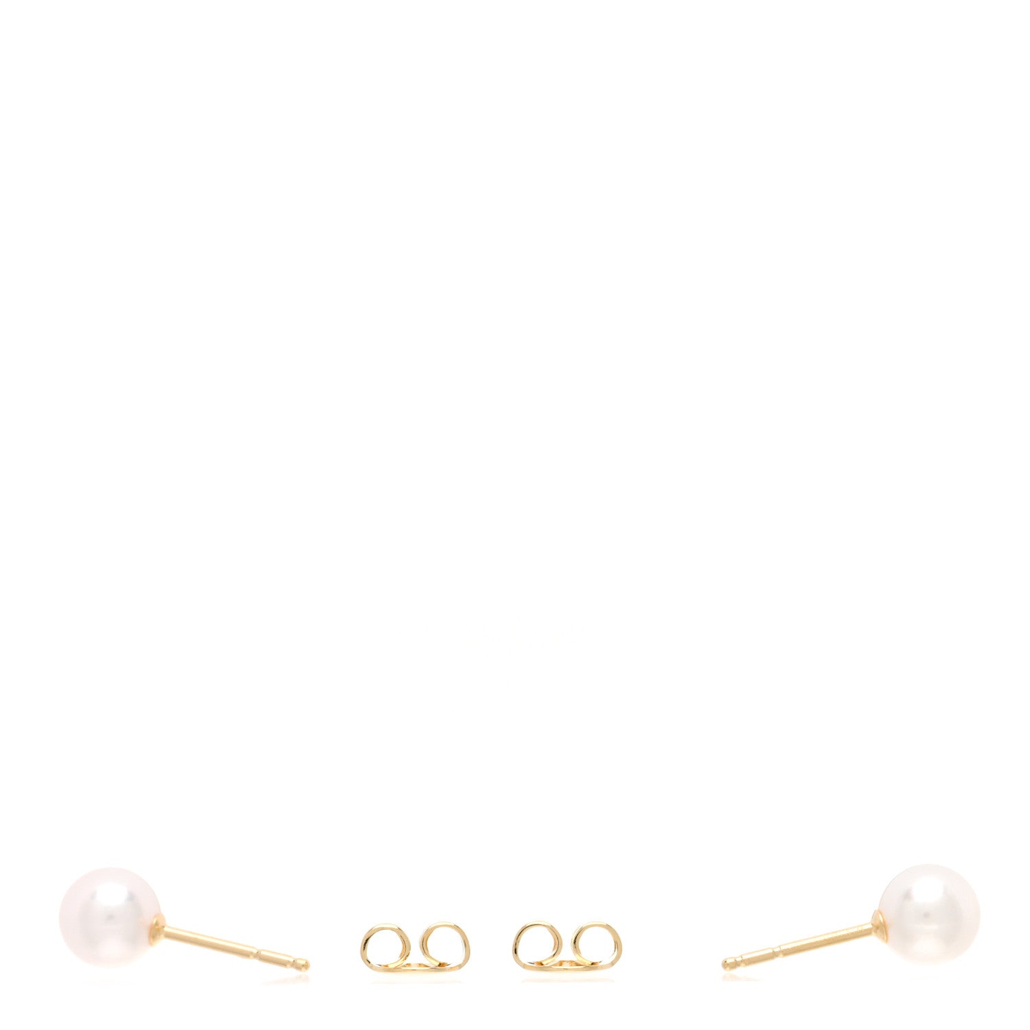 Mikimoto 18K Yellow Gold Akoya Pearl 6.5mm Stud Earrings 3 of 5