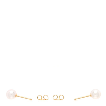 Mikimoto 18K Yellow Gold Akoya Pearl 6.5mm Stud Earrings 3 of 5