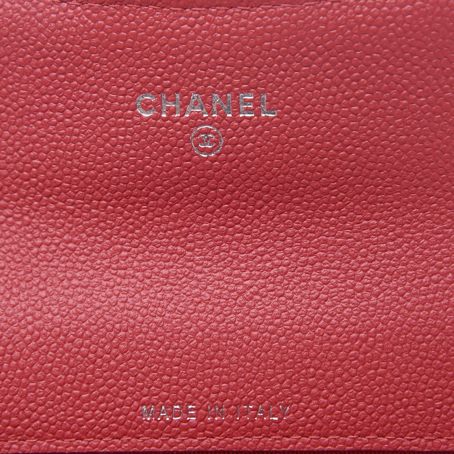 Chanel Caviar Chevron Quilted Flap Card Holder Red 7 of 9