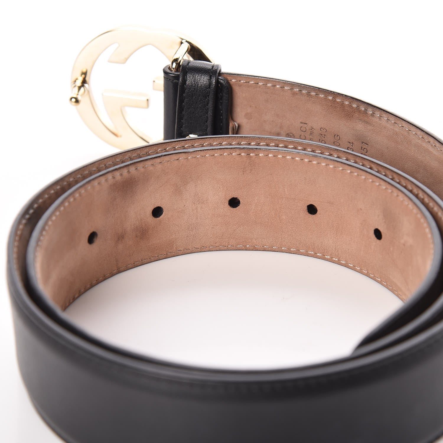 Gucci Calfskin Interlocking G 37mm Belt 85 34 Black 4 of 10